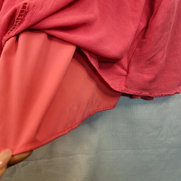 Loft Outlet Womens Sleeveless Magenta Lined Lace-Trimmed A-Line Sundress Small - Picture 5 of 8